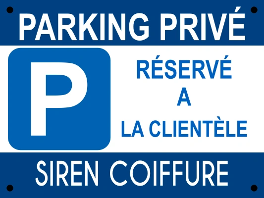 Panneau Parking réservé à la clientèle,  40 x 30 cm, PVC 3mm
