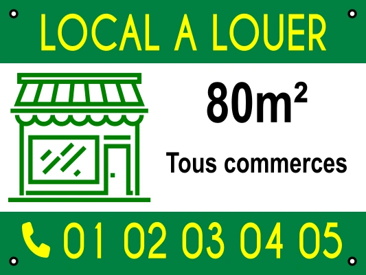 Panneau Local A Louer,  80 x 60 cm, Akylux 3.5mm
